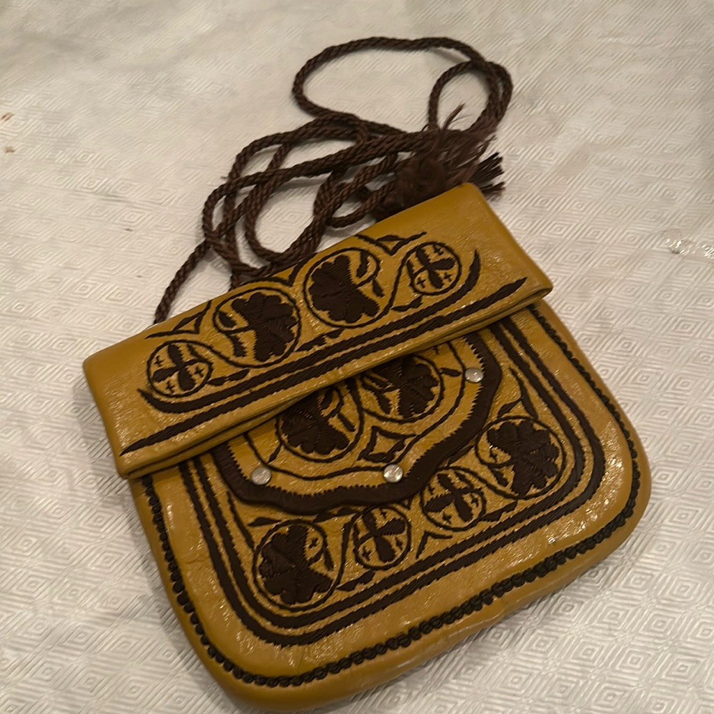 Vintage Antique Moroccan Berber Embroidered Bag